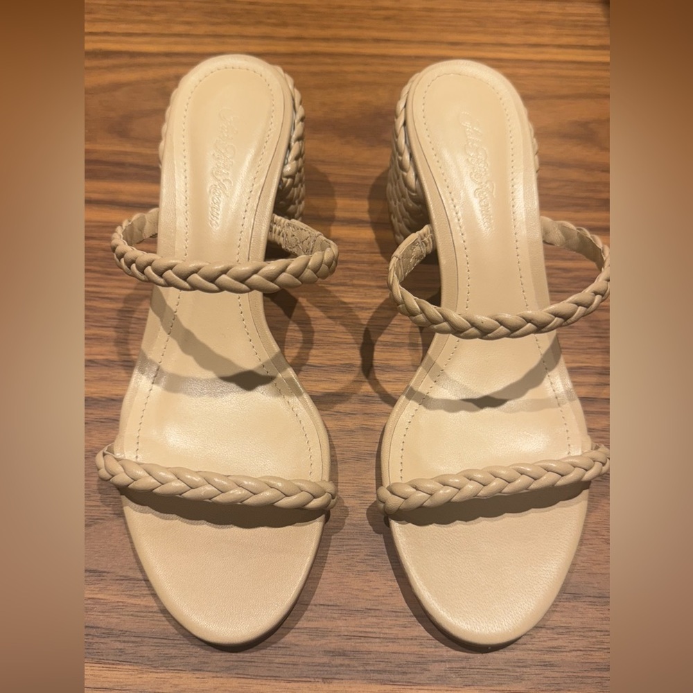 Saks Fifth Avenue Cream Braided Sandals